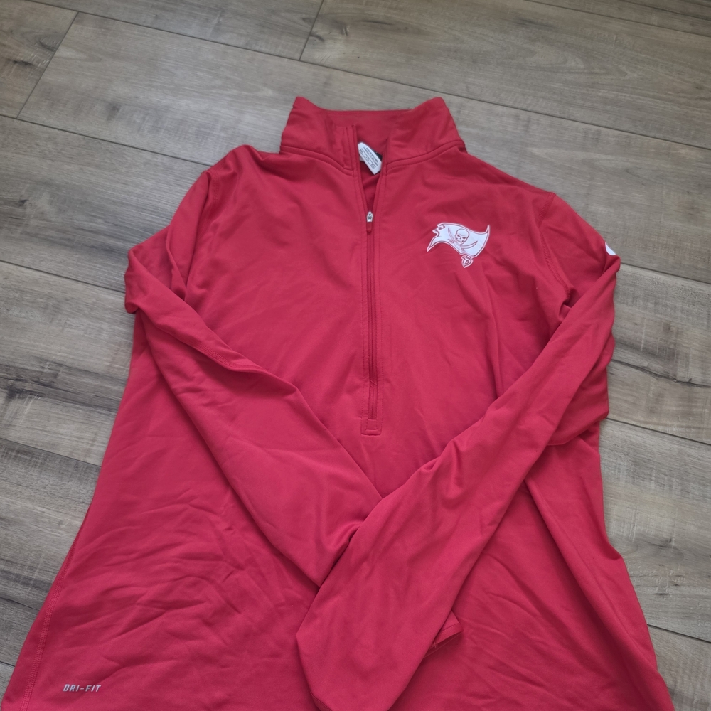 Buccaneers Red Nike Dri-FIT Quarter-Zip Pullover